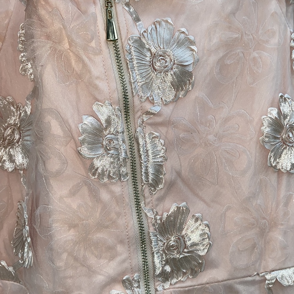 ❌DONATED❌Blush Pink Sweetheart Neckline Floral Mesh Overlay Lined Dress - Picture 9 of 16